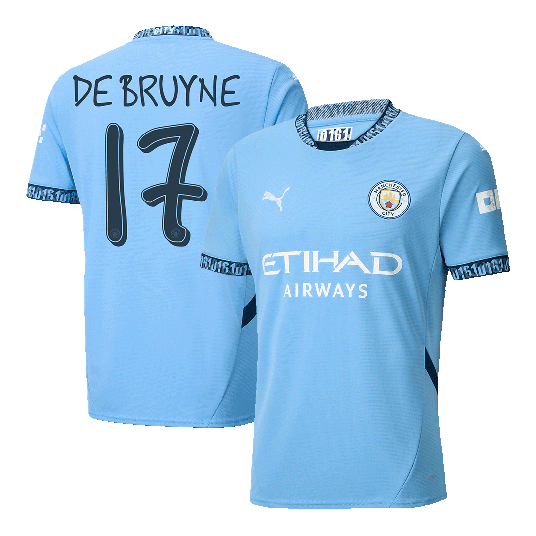 DE BRUYNE #17 Manchester City Home Koszulka piłkarska 2024/25 - UCL - Topowe Koszulki Pilkarskie Sklep Internetowy