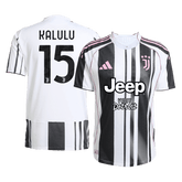 Męska Koszulka Domowa Juventus KALULU #15 Wersja Piłkarska 2025/26 - Slim Fit - Topowe Koszulki Pilkarskie Sklep Internetowy