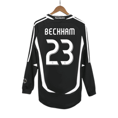 Męska Koszulka Retro Wyjazdowa Real Madrid BECKHAM #23 2006/07 z Długim Rękawem - Topowe Koszulki Pilkarskie Sklep Internetowy