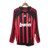 Męska Koszulka Retro Domowa AC Milan 2006/07 z Długim Rękawem - Topowe Koszulki Pilkarskie Sklep Internetowy