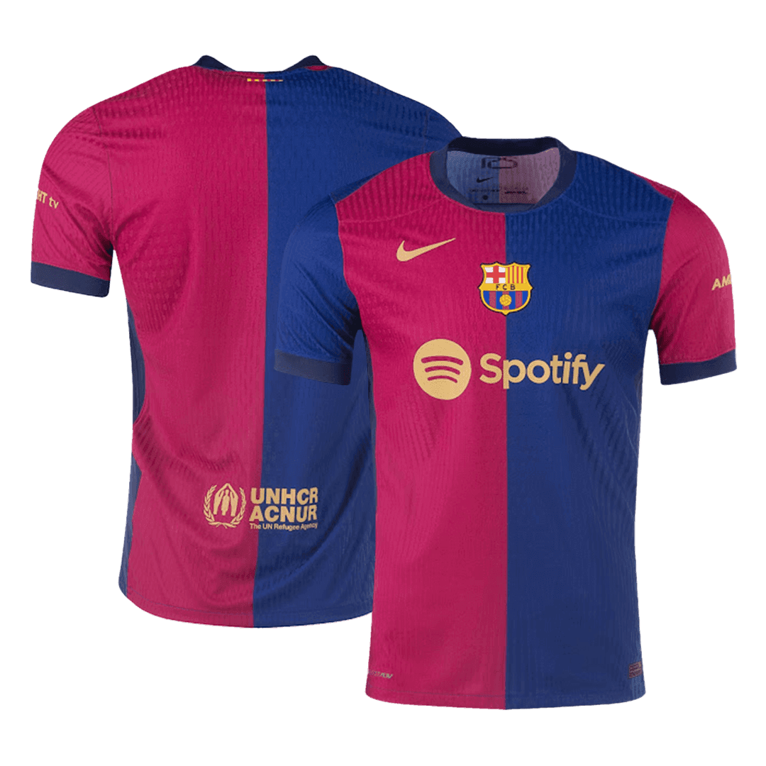 Męska Wersja zawodnika Barcelona Home Wysokiej jakości koszulka piłkarska 2024/25 - Slim Fit - Topowe Koszulki Pilkarskie Sklep Internetowy