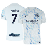 Męska Koszulka Wyjazdowa Inter Mediolan ZIELIŃSKI #7 2025/26 - Topowe Koszulki Pilkarskie Sklep Internetowy