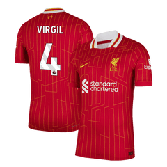Męska Koszulka Domowa Liverpool VIRGIL #4 Wersja Piłkarska 2024/25 - Slim Fit - Topowe Koszulki Pilkarskie Sklep Internetowy