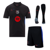Barcelona Away Zestaw Piłkarski (Koszulka+Spodenki+Skarpety) 2024/25 - Spotify Logo without Text - Topowe Koszulki Pilkarskie Sklep Internetowy