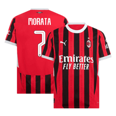 MORATA #7 Męska koszulka domowa AC Milan 2024/25 - UCL - Topowe Koszulki Pilkarskie Sklep Internetowy