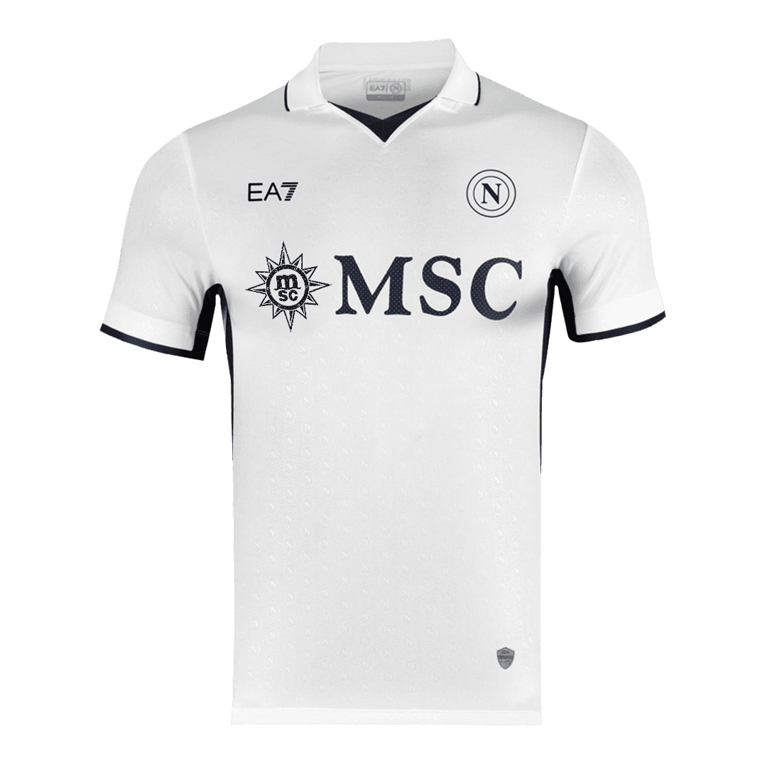Męska Koszulka Wyjazdowa Napoli Wersja Piłkarska 2024/25 - Krój Slim Fit - Topowe Koszulki Pilkarskie Sklep Internetowy