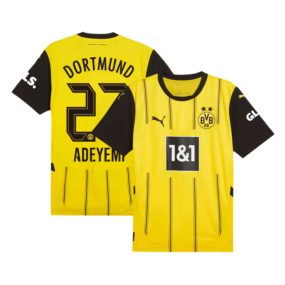 Męska Koszulka Domowa Borussia Dortmund ADEYEMI #27 2024/25 - Topowe Koszulki Pilkarskie Sklep Internetowy