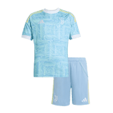 Dziecięcy Zestaw Wyjazdowa Juventus (Koszulka+Spodenki) 2025/26 - Topowe Koszulki Pilkarskie Sklep Internetowy