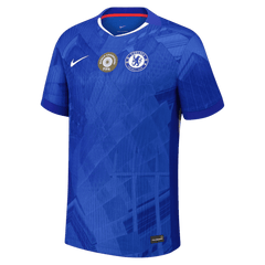 Męska Koszulka Domowa Chelsea WORLD CHAMPIONS #25 Wersja Piłkarska 2025/26 - with chest badge - Slim Fit - Topowe Koszulki Pilkarskie Sklep Internetowy