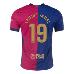 Męska Wersja dla zawodnika LAMINE YAMAL #19 Barcelona Home Wysokiej jakości koszulka piłkarska 2024/25 - Slim Fit - Topowe Koszulki Pilkarskie Sklep Internetowy