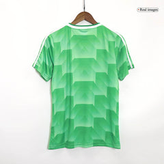 Męska zielona koszulka piłkarska West Germany Retro Away z lat 1988-1990 - Topowe Koszulki Pilkarskie Sklep Internetowy