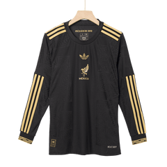 Męski Zestaw Trzecia Wyjazdowa Meksyk Długi Rękaw Wersja Piłkarska (Koszulka+Spodenki) 2025 - Gold Cup - Topowe Koszulki Pilkarskie Sklep Internetowy