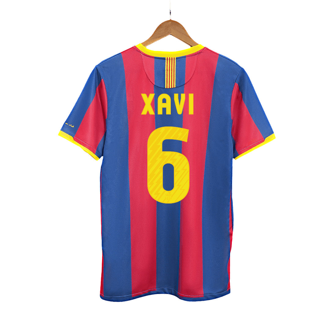 Męska Koszulka Retro Domowa Barcelona XAVI #6 2010/11 - Topowe Koszulki Pilkarskie Sklep Internetowy