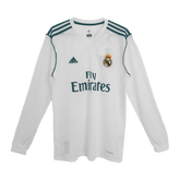 Męska Koszulka Retro Domowa Real Madrid 2017/18 z Długim Rękawem - Topowe Koszulki Pilkarskie Sklep Internetowy