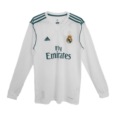 Męska Koszulka Retro Domowa Real Madryt MODRIĆ #10 Długi Rękaw 2017/18 - Topowe Koszulki Pilkarskie Sklep Internetowy