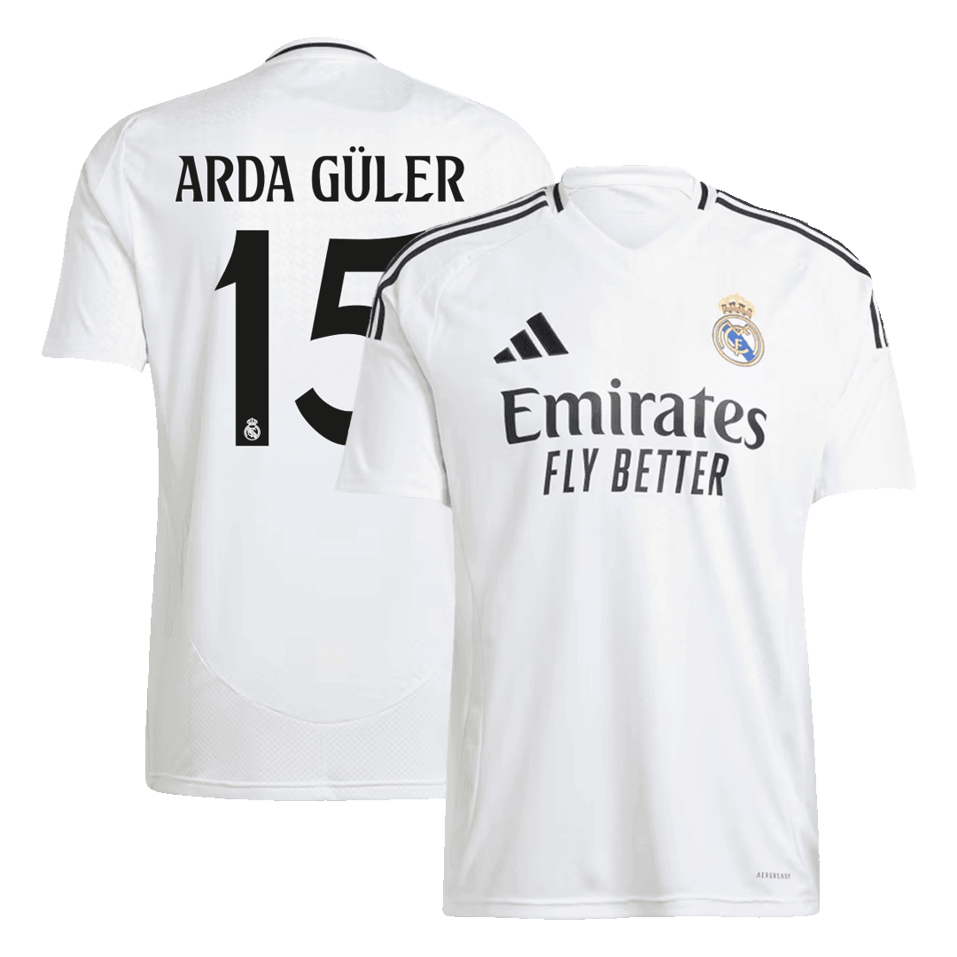 Męska Wysokiej jakości koszulka piłkarska Arda Guler #15 Real Madryt Home 2024/25 - Topowe Koszulki Pilkarskie Sklep Internetowy