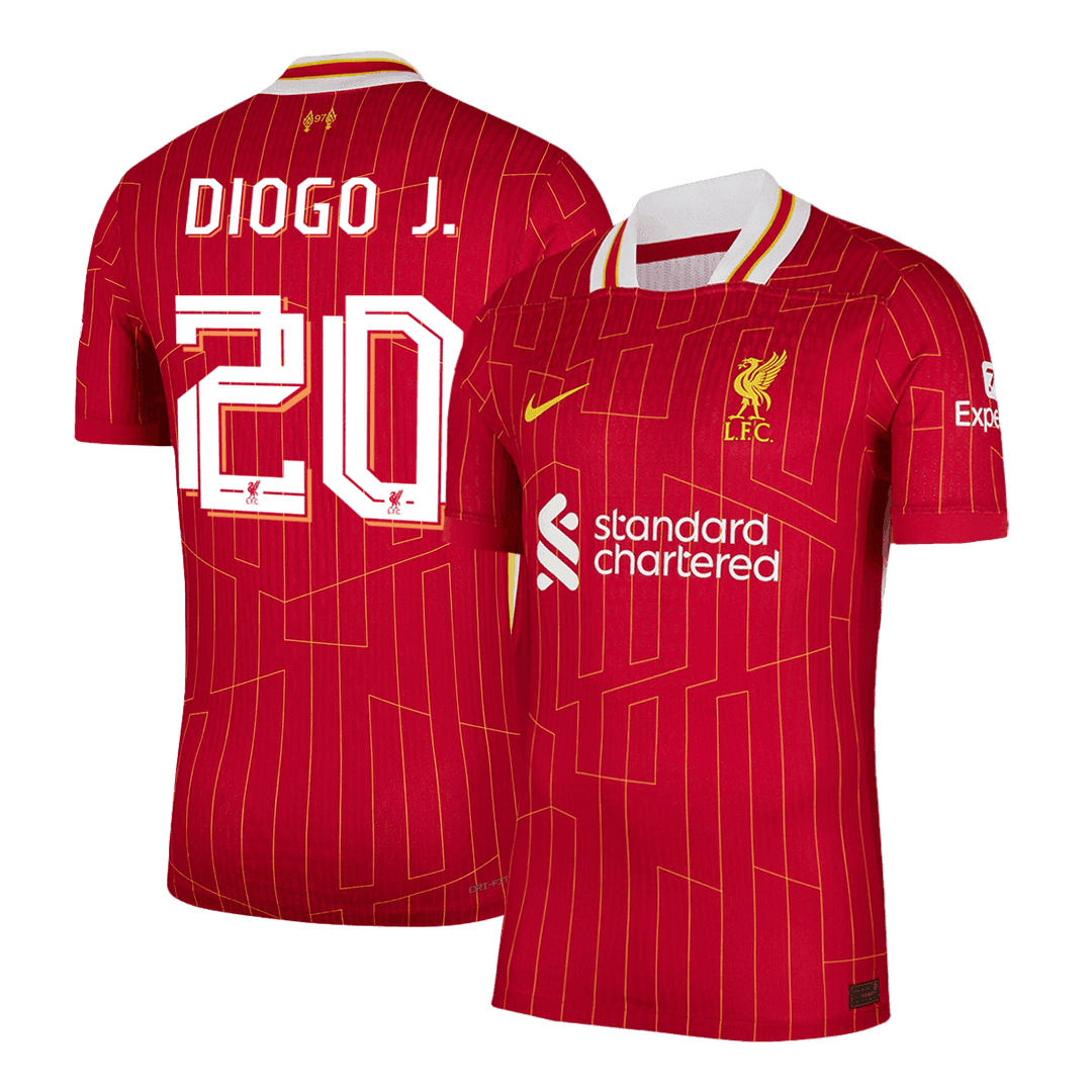 Męska Koszulka Domowa Liverpool DIOGO J. #20 Wersja Piłkarska 2024/25 - UCL - Slim Fit - Topowe Koszulki Pilkarskie Sklep Internetowy