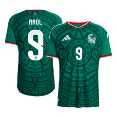 Męska Koszulka Domowa Mexico Raúl #9 Wersja Piłkarska World Cup 2026 - Slim Fit