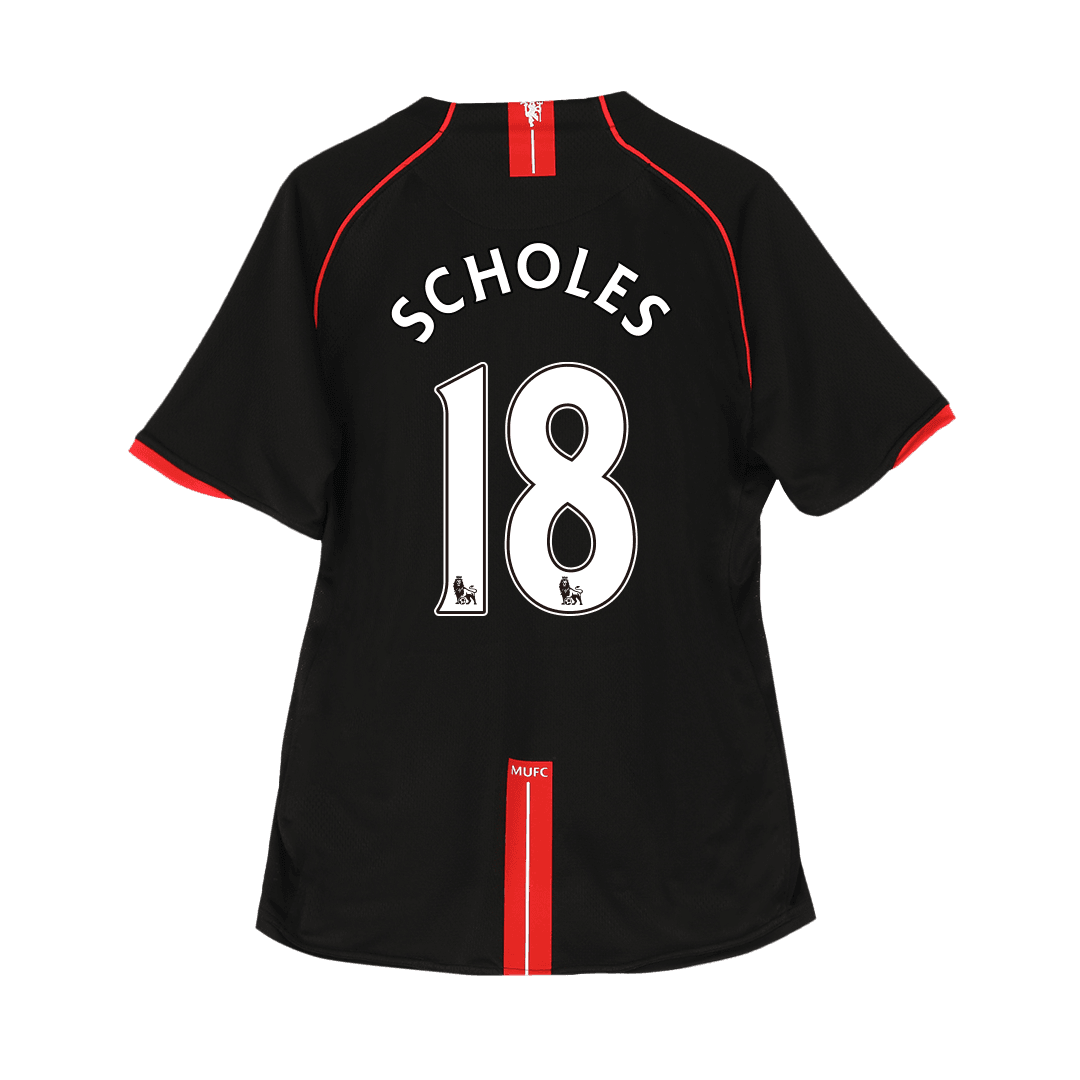 Męska koszulka retro Manchester United 07/08 wyjazdowa SCHOLES #18 - Topowe Koszulki Pilkarskie Sklep Internetowy