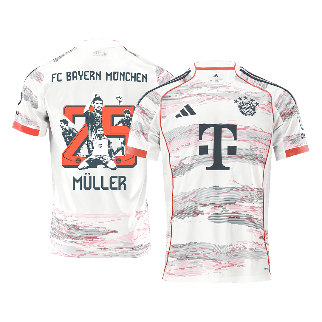 Męska Koszulka Wyjazdowa Bayern Monachium MÜLLER Special #25 2025/26 - Topowe Koszulki Pilkarskie Sklep Internetowy
