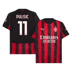 Męska Koszulka Domowa AC Milan PULISIC #11 2025/26 - Topowe Koszulki Pilkarskie Sklep Internetowy