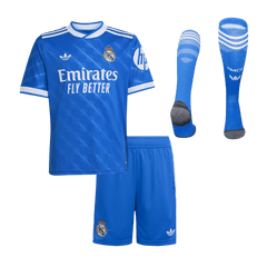 Real Madrid Auswärts-Ausweichtrikot für Kinder (Trikot + Shorts + Stutzen) 2025/26