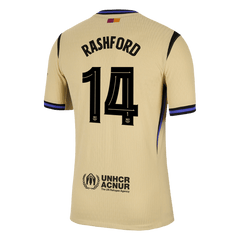 FC Barcelona Auswärtstrikot für Herren, Rashford #14, Saison 2025/26, Fußballversion – Champions League – Slim Fit