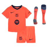 Auswärtstrikot des FC Barcelona für Kinder (Trikot + Shorts + Stutzen) 2025/26
