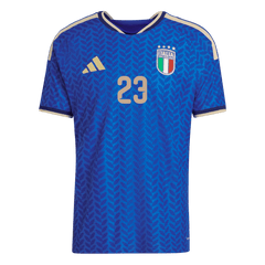 Męska Koszulka Domowa Italy BASTONI #23 Wersja Piłkarska World Cup 2026 - Slim Fit