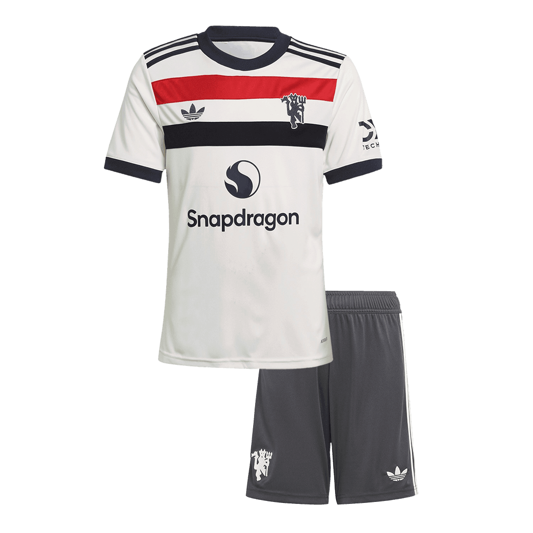Dziecięca koszulka piłkarska Manchester United Third Away (koszulka+spodenki) 2024/25 - Topowe Koszulki Pilkarskie Sklep Internetowy