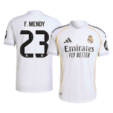 Męska Koszulka Domowa Real Madrid F.MENDY #23 Wersja Piłkarska 2025/26 - Slim Fit - Topowe Koszulki Pilkarskie Sklep Internetowy