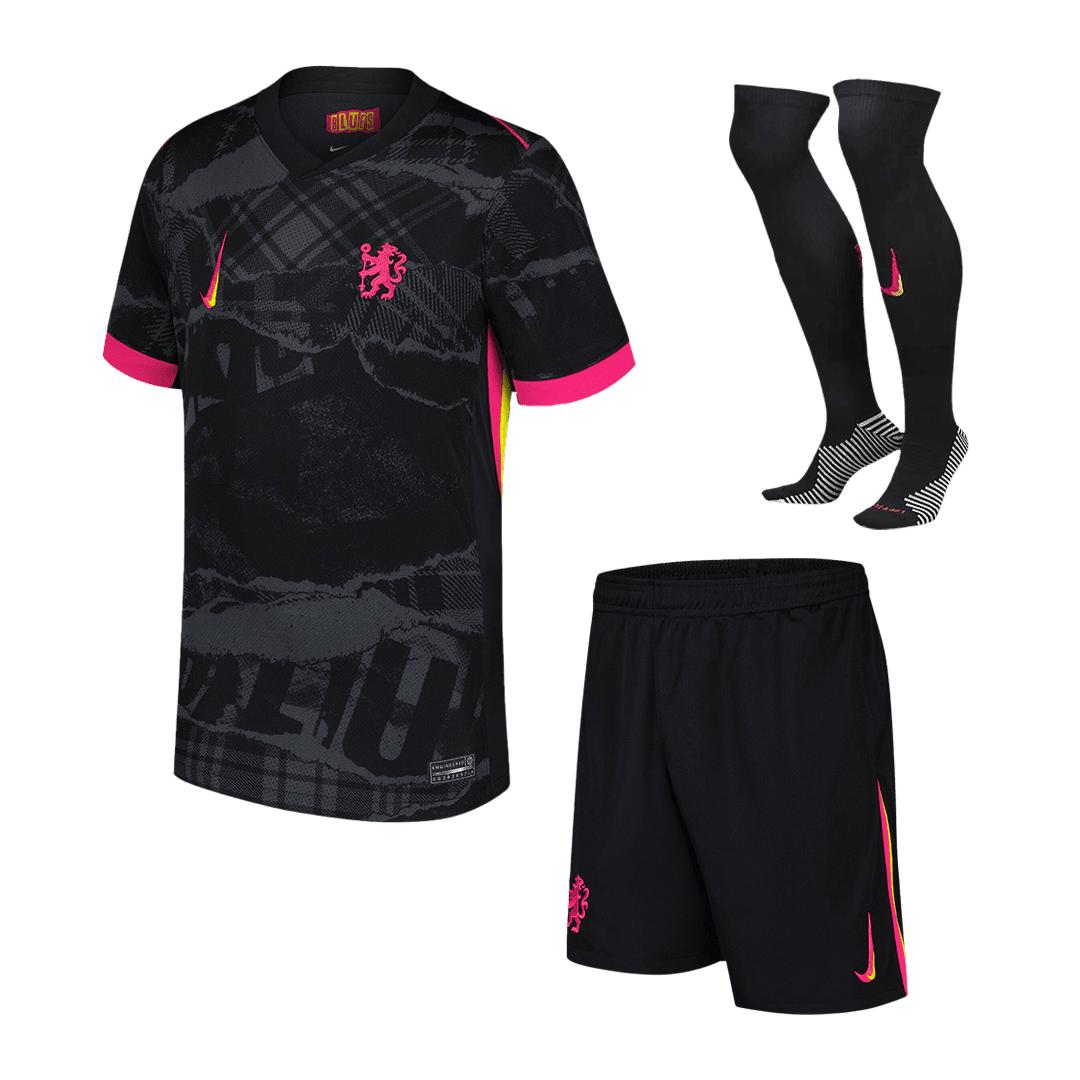 Chelsea Third Away Zestaw Piłkarski (Koszulka+Spodenki+Skarpety) 2024/25 - Topowe Koszulki Pilkarskie Sklep Internetowy