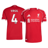 Męska Koszulka Domowa Liverpool VIRGIL #4 Wersja Piłkarska 2025/26 - Slim Fit - Topowe Koszulki Pilkarskie Sklep Internetowy