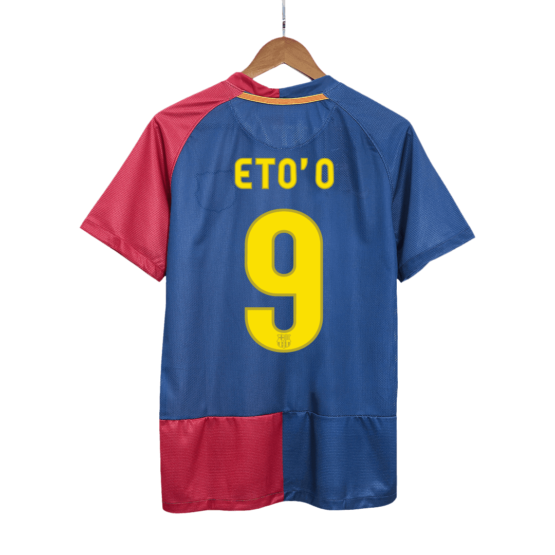 ETO'O #9 Męska retro koszulka piłkarska Barcelona domowa z sezonu 08/09 - UCL Final - Topowe Koszulki Pilkarskie Sklep Internetowy