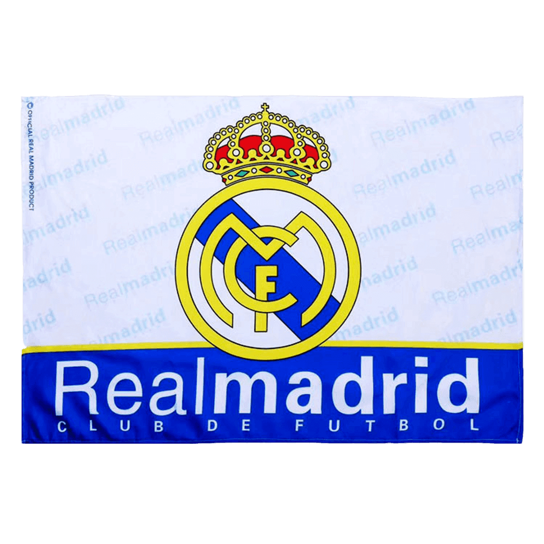 Flaga Drużyny Real Madryt Biała - Topowe Koszulki Pilkarskie Sklep Internetowy