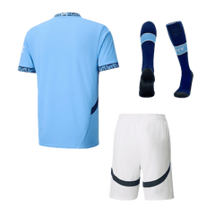 Męska Wysokiej jakości komplet koszulek piłkarskich Manchester City Home (koszula + spodenki + skarpetki) 2024/25 - Topowe Koszulki Pilkarskie Sklep Internetowy