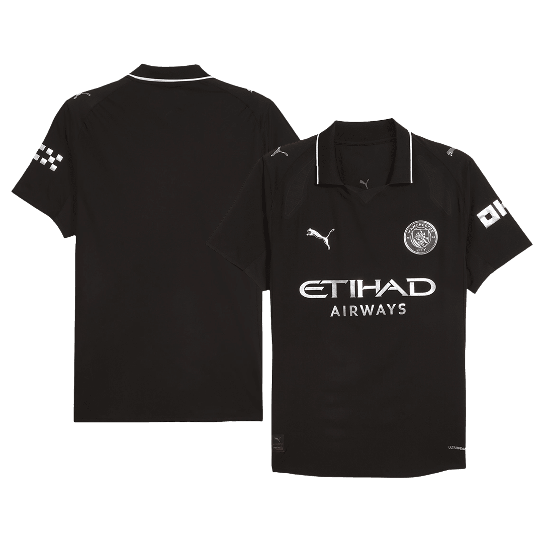 Męska Koszulka Wyjazdowa Manchester City Wersja Piłkarska 2025/26 - Slim Fit - Topowe Koszulki Pilkarskie Sklep Internetowy