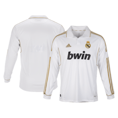Męska Koszulka Retro Domowa Real Madrid 2011/12 z Długim Rękawem