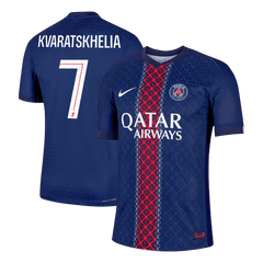 Męska Koszulka Domowa PSG KVARATSKHELIA #7 Wersja Piłkarska 2025/26 - Slim Fit - Topowe Koszulki Pilkarskie Sklep Internetowy