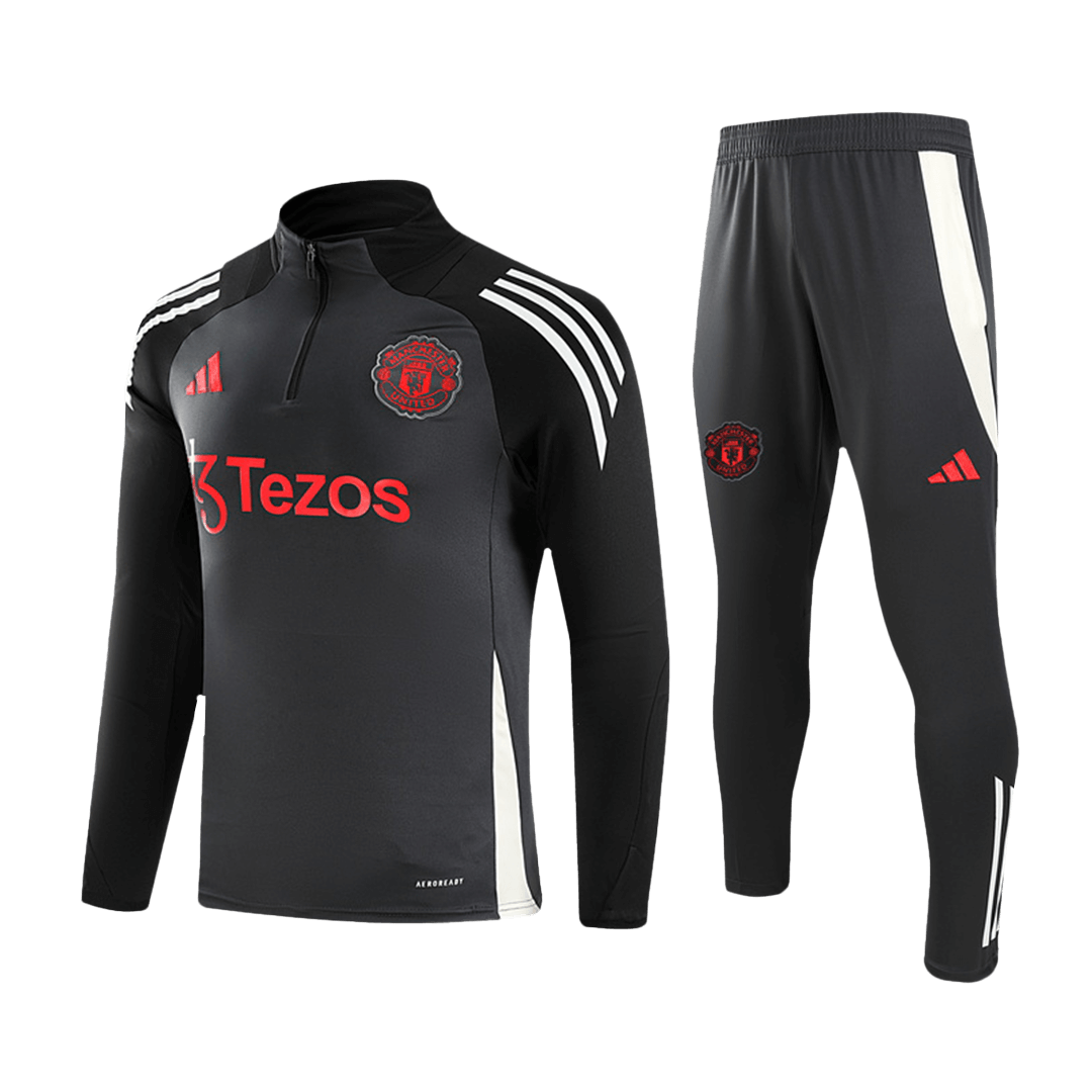 Komplet Dresowy Manchester United 24/25 (Bluza z Zamkiem + Spodnie)