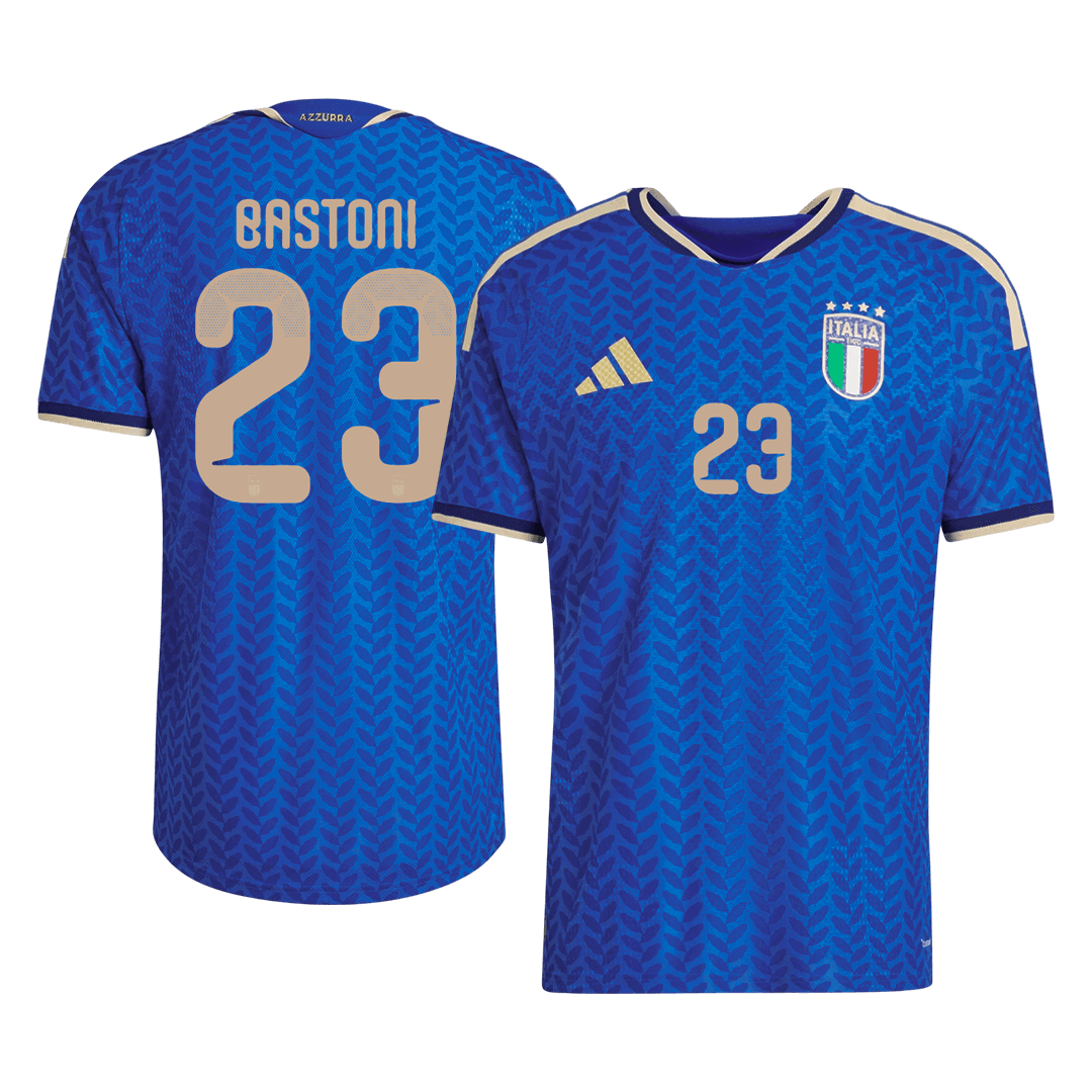 Męska Koszulka Domowa Italy BASTONI #23 Wersja Piłkarska World Cup 2026 - Slim Fit