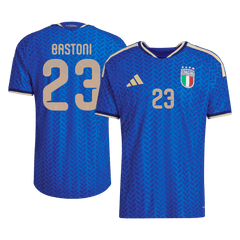 Męska Koszulka Domowa Italy BASTONI #23 Wersja Piłkarska World Cup 2026 - Slim Fit