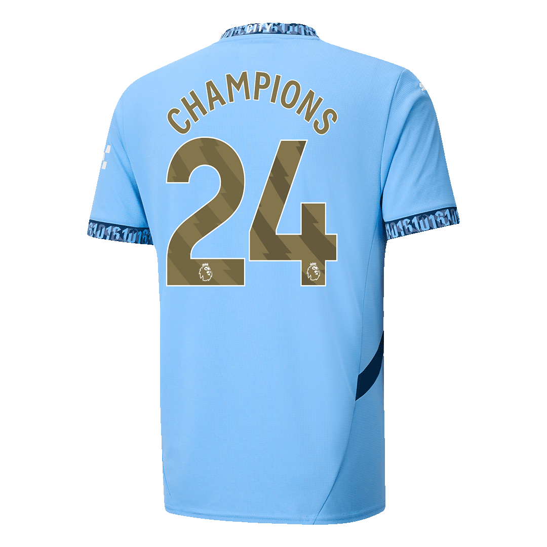 CHAMPIONS #24 Manchester City Home Football Shirt 2024/25