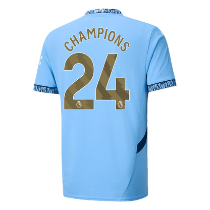 CHAMPIONS #24 Manchester City Home Football Shirt 2024/25