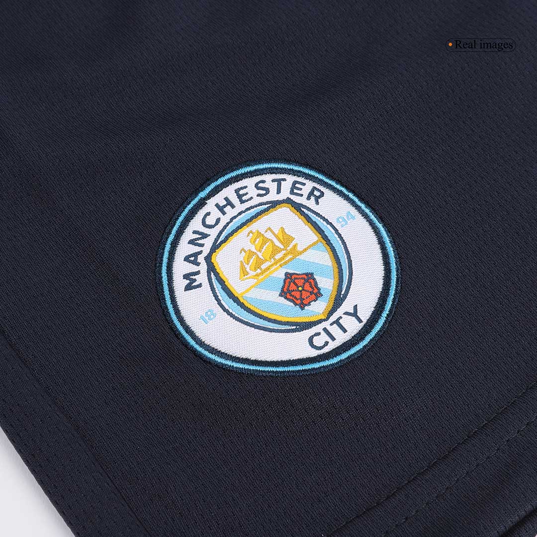 Komplet wyjazdowych koszulek piłkarskich Manchester City (koszula + spodenki + skarpetki) 2024/25