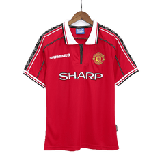 Męska Koszulka Retro MU 1998/00 Czerwona - Topowe Koszulki Pilkarskie Sklep Internetowy
