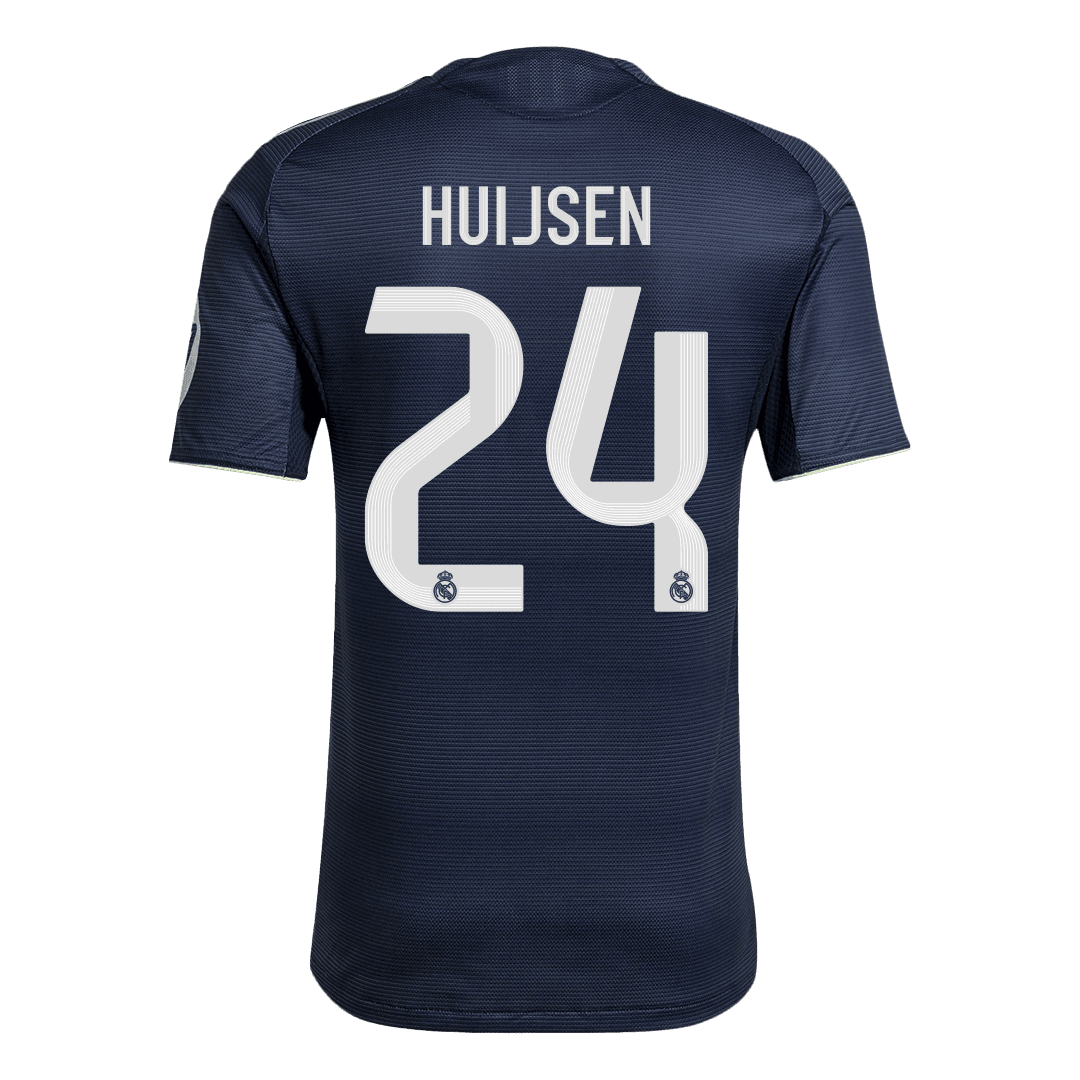 Męska Koszulka Wyjazdowa Real Madryt HUIJSEN #24 Wersja Piłkarska 2025/26 - Slim Fit - Topowe Koszulki Pilkarskie Sklep Internetowy