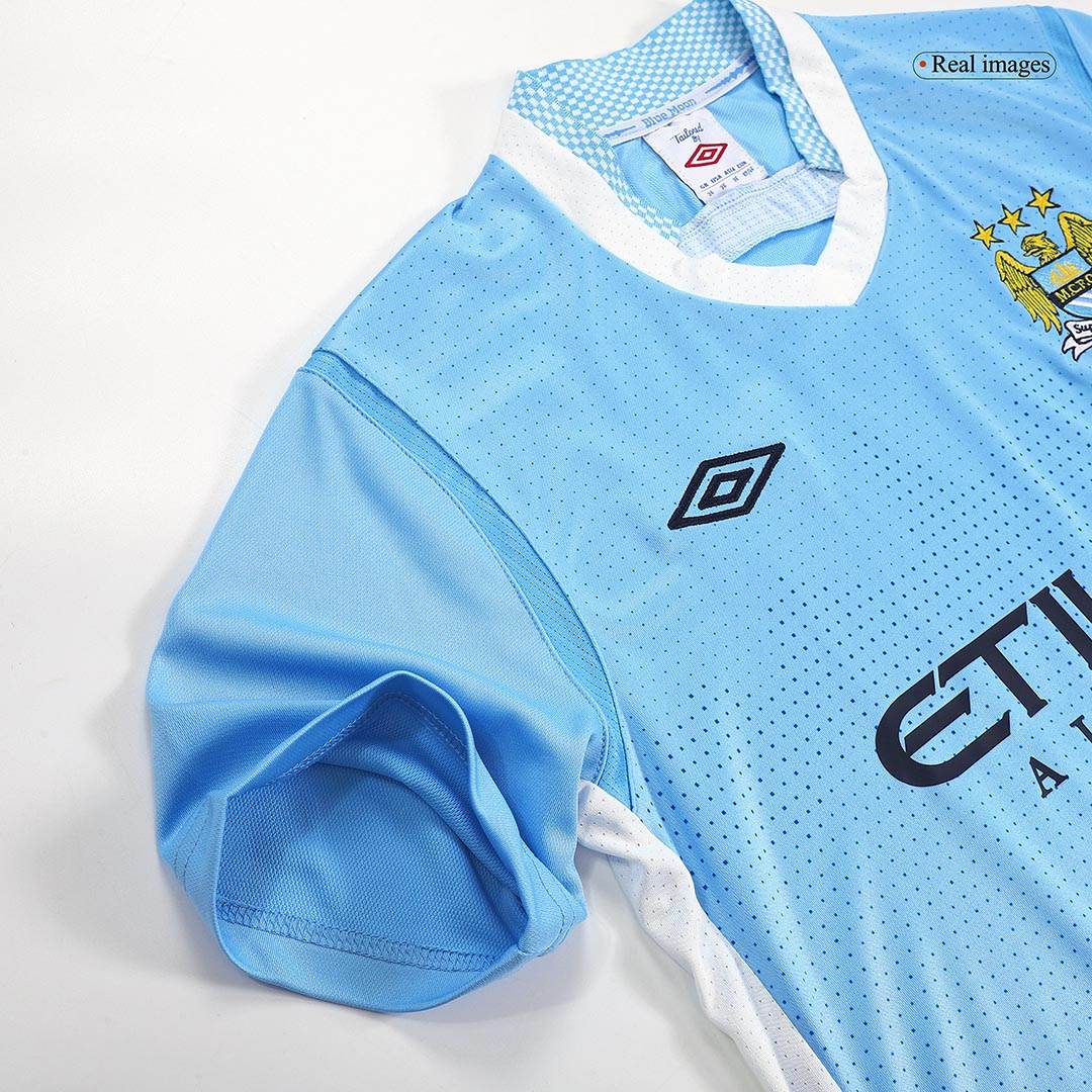 Męska Koszulka Retro Domowa Manchester City 2011/12 - Topowe Koszulki Pilkarskie Sklep Internetowy