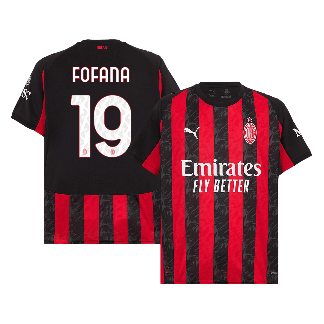 Męska Koszulka Domowa AC Milan FOFANA #19 2025/26 [PREMIUM] - Topowe Koszulki Pilkarskie Sklep Internetowy