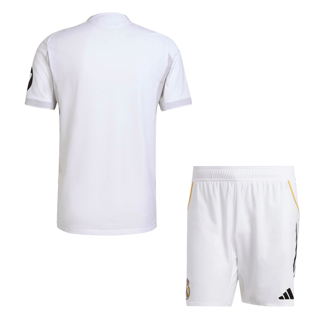 Męski Zestaw Domowy Real Madryt Wersja Piłkarska (Koszulka+Spodenki) 2025/26 - Slim Fit - Topowe Koszulki Pilkarskie Sklep Internetowy